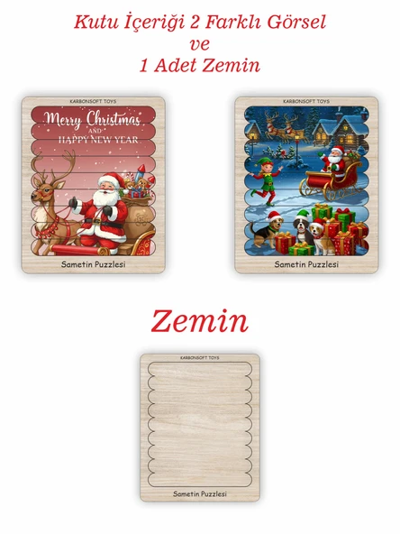Çocuklar İçin Yürümeye Başlayan Çocuk Bulmaca Oyuncakları, Noel Oyuncakları, Montessori Oyunu - 2