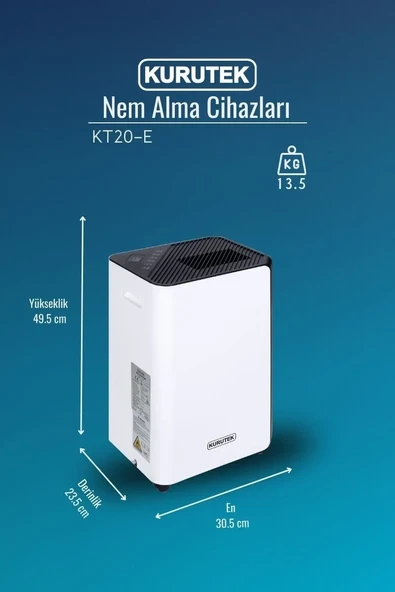 Kurutek KT20E Ev Tipi Nem Alma Cihazı - 6