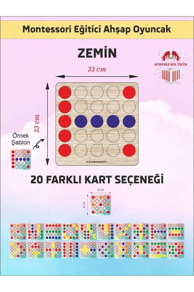 Montessori Egitici Ahsap Oyuncak, Egitici Kutu Oyunu, Ahsap Esleme Oyuncagı, Renk Esleme-Bulmaca - 2