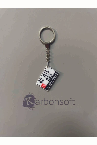 Kişiye Özel Pleksi Motorsiklet Plaka  Anahtarlık - 2