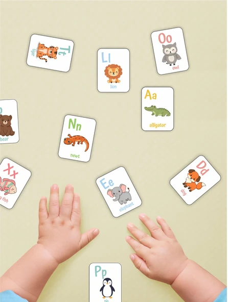 Ahşap Ingilizce Alfabe Kartları - Alfabe Ingilizce Eğitim Seti Ingilizce Öğrenme Kartları Montessori - 2