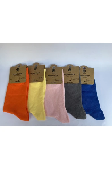 Elchee wear  Cotton Renkli Çorap 5'li - Resim 2