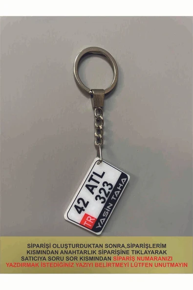 Kişiye Özel Pleksi Motorsiklet Plaka  Anahtarlık