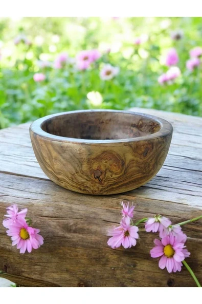 sakız ağacı el yapımı 15*15 cm doğal kase meyve salata sunum servis kasesi 1 adet - 3