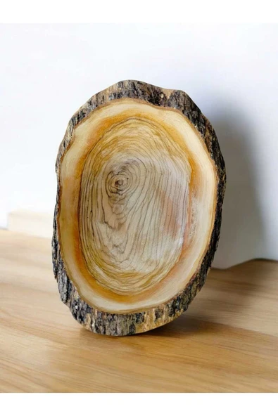 Zeytin Ağacı El Yapımı Sunumluk Servis Kasesi Gondol Doğal Kabuklu Hand Made - 2