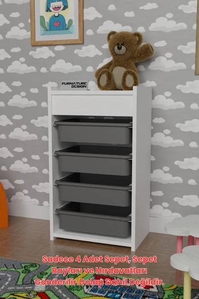 Oyuncak Sepeti Oyuncak Dolabı Sepeti, Rayları ve Vidaları - 3