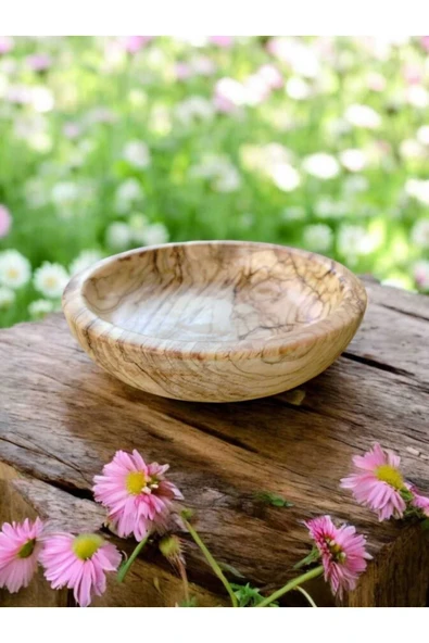 Zeytin ağacı el yapımı 20*20 cm doğal kase salata,meyve sunum servis kasesi 1 adet - 2