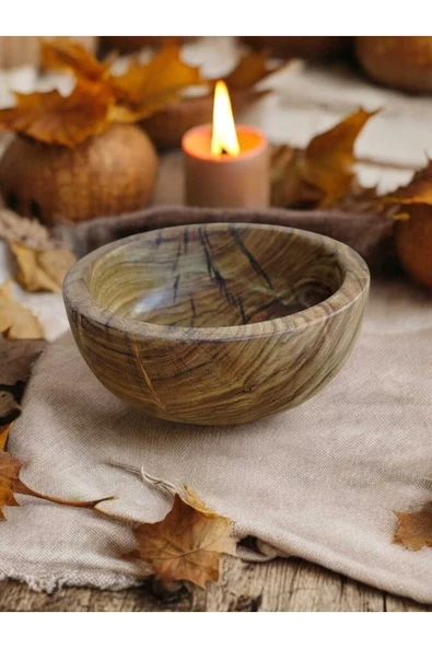 sakız ağacı el yapımı 15*15 cm doğal kase meyve salata sunum servis kasesi 1 adet - 4