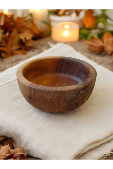 Ceviz Ağacı El Yapımı 15*15 cm Kahvaltı,Meyve,Salata,Servis,Sofra,Sunum,Kasesi 1adet - 2