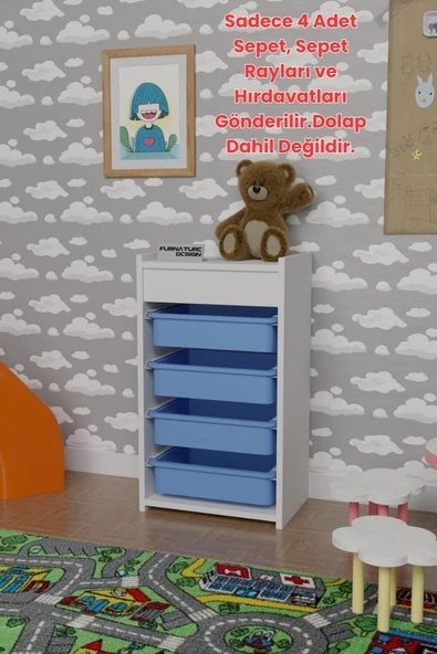 Oyuncak Sepeti Oyuncak Dolabı Sepeti, Rayları ve Vidaları - 3