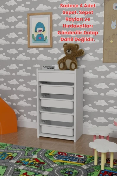 Oyuncak Sepeti Oyuncak Dolabı Sepeti, Rayları ve Vidaları - 3