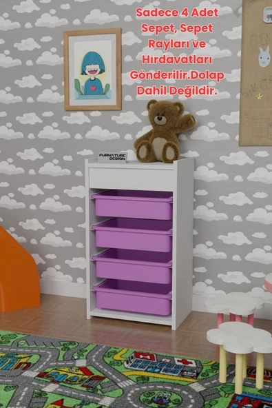 Oyuncak Sepeti Oyuncak Dolabı Sepeti, Rayları ve Vidaları - 3