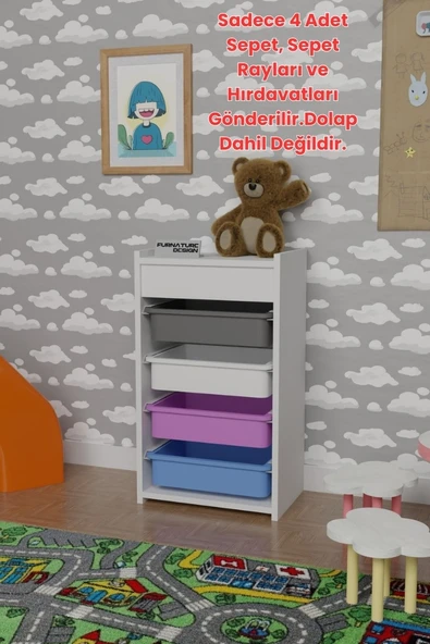 Oyuncak Sepeti Oyuncak Dolabı Sepeti, Rayları ve Vidaları - 3