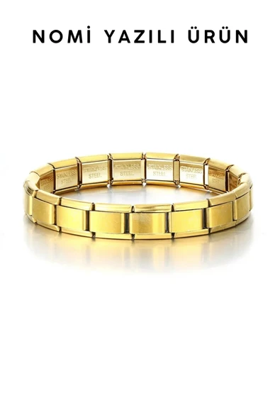 Paslanmaz Çelik Unisex Nomi İtalyan Charm Bileklik 316L - 5