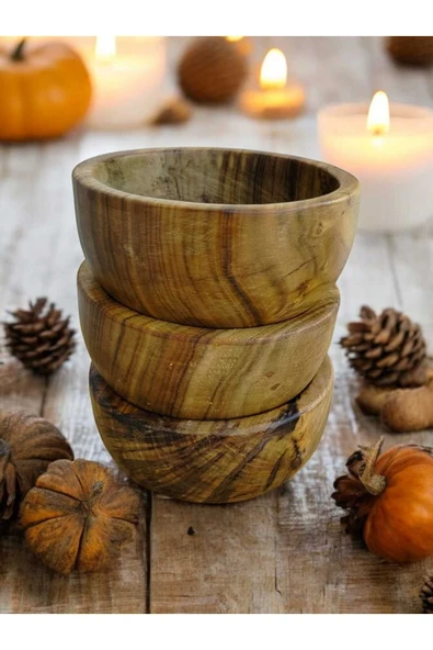 sakız ağacı el yapımı 12*12 cm doğal kase çerezlik sosluk sunum servis kasesi 1 adet - 6