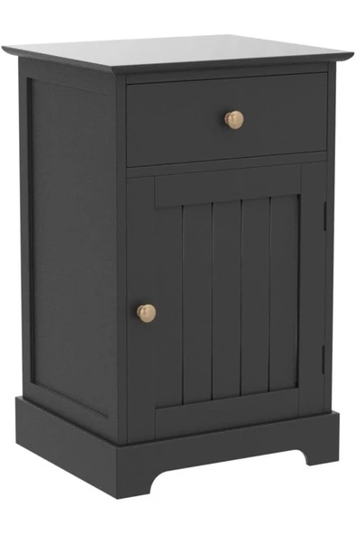 Varsthree 2'Li Komodin Seti - Slatted Kapılı Ahşap, Çekmeceli Ve Dolaplı Sehpalar - 4