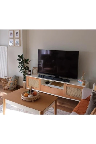 CLK Ahşap Yemek Masası 6 Kişilik Konsol Tv Ünitesi Orta Sehpa Ahşap Takım - 2