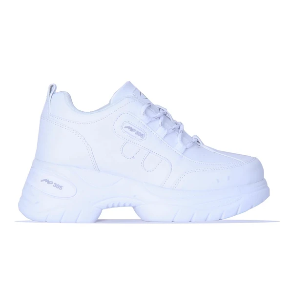 Mp 251-305Zn Beyaz Kalın Taban Kadın Sneaker Spor Ayakkabı - Resim 2