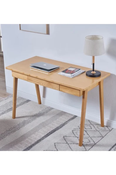 One Design Çalışma Masası Ahşap Çalışma Masası Tek Çekmeceli Ahşap Çalışma Masası - 2