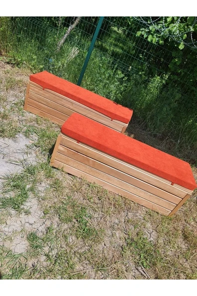 Buğlem Sağlam Lüks Ahşap Bahçe Sandık Sedir (120X45X45) Kalın Ahşap Bahçe Depolama - Resim 5