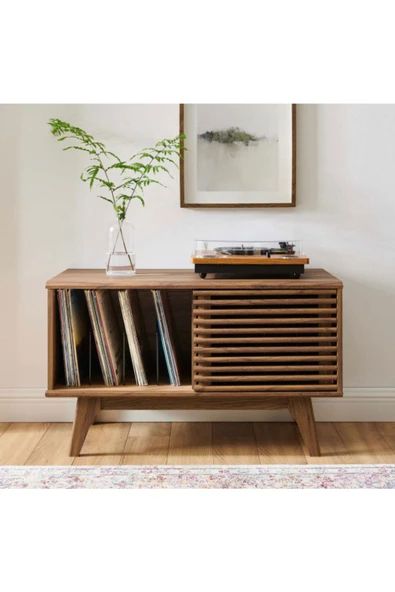 One Design Pikap Sehpası Ahşap Pikap Dolabı Ahşap Sürgülü Dolap 90X55X45