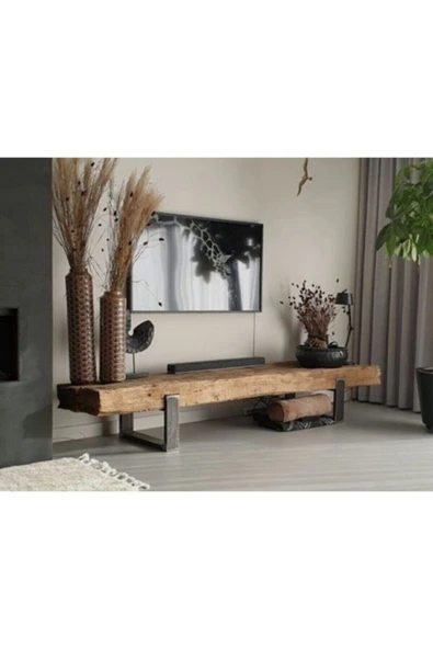 NUR AHŞAP Doğal Ahşap Tv Ünitesi - Resim 2