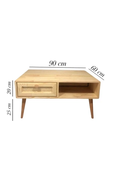 Edgo Ahşap Hazeranlı Orta Sehpa - 5