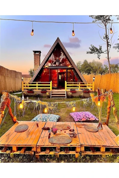 Dercen Pazarlama Çift Katlı Jakuzili 63 M2 Ahşap Ev ürün görseli