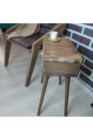 Woodogc Ahşap Retro Komodin / Sehpa - 3