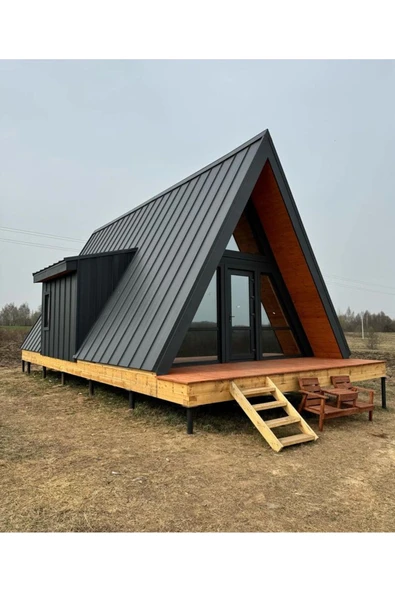 Yiğit Ahşap Modern Ve Şık A-Frame Tiny House Bungalov ürün görseli