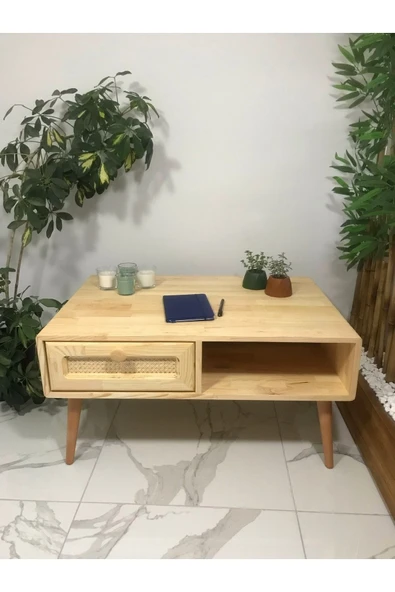 Edgo Ahşap Hazeranlı Orta Sehpa - 2