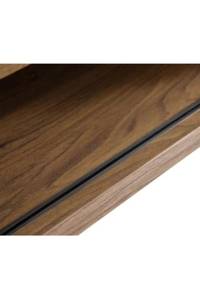 One Design Tv Ünitesi Doğal Ahşap Masif Tv Dolabı - Resim 3