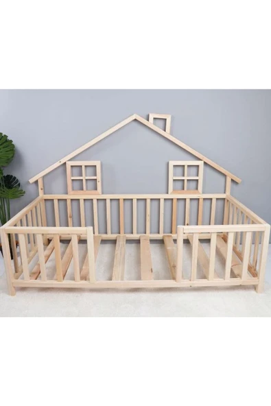 munywood Montessori Karyola Ahşap Çocuk Yatağı