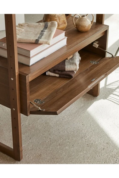 One Design Masif Ahşap Ladin Ve Çam Masif Mutfak Banyo Raf Ve Dolap Kitaplık - 3