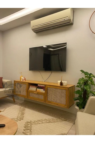 ŞafakMobilya Ahşap doğal hazeranlı çam masif tv ünitesi - 2