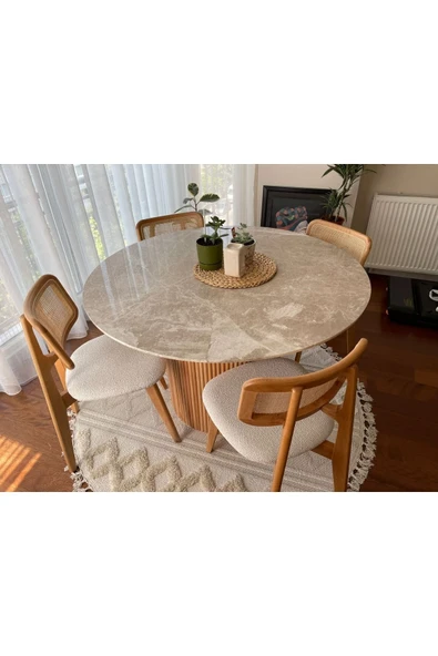 modelsa design Modelsa Kalitesi Ile 1 Adet Hazeranlı Ahşap Masif Sandalye Malayo - 3