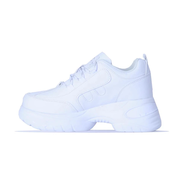 Mp 251-305Zn Beyaz Kalın Taban Kadın Sneaker Spor Ayakkabı - Resim 3