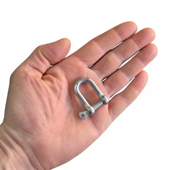 Salıncak 6mm Zincir Kilidi U Mapa Vidalı Bağlantı -5 Adet - 2