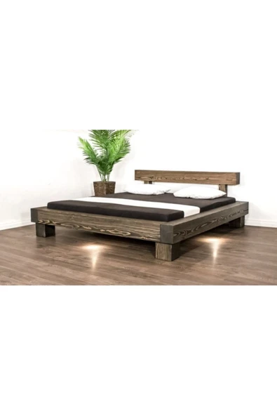 BUĞLEM Eskitme 160 X 200 Kaliteli Ahşap Yatak - 1