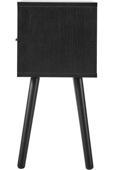 Varsthree Rattan Gece Sehpası, Çekmeceli Ve Açık Raflı Boho Sehpa, Ahşap Vurgulu Başucu Sehpası - 7
