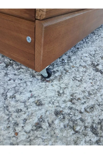 Buğlem Sağlam Lüks Ahşap Bahçe Dolabı (120X45X45) Ahşap Bahçe Sandığı Sediri - Resim 6