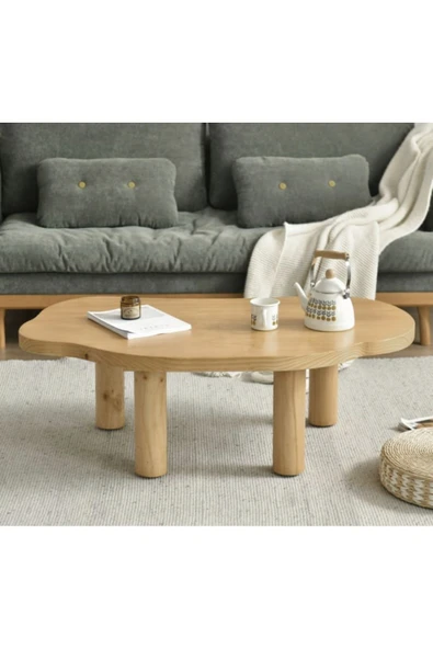 One Design Masif Çam Ahşap Sehpa, Doğal Ahşap Orta Sehpa ürün görseli