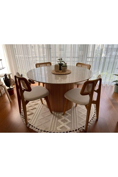 modelsa design Modelsa Kalitesi Ile 1 Adet Hazeranlı Ahşap Masif Sandalye Malayo - 4