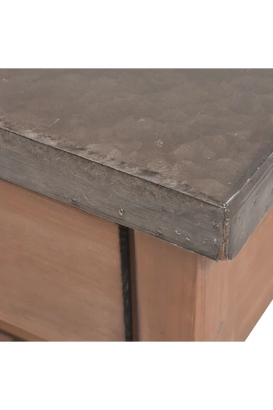 Shumee Konsol Masa 122X35X80 Cm Masif Köknar Ağacı - 8