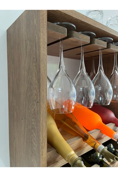 Montemo Şişelik-Şişelik Dolabı-Şişelik Rafı-Bardaklık-Bardaklık Rafı-İçecek Standı-Mini Bar - 3