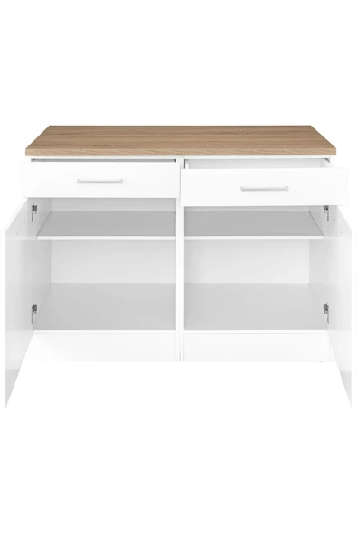 Reggio Atelier Kitchen Çok Amaçlı Mutfak Dolabı Tezgah Dahil - Bar Masası - Ada Mutfak 120 Cm Alt Modül - 4