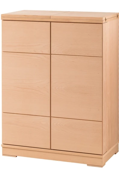 Geppetto Home Büyük Bar Dolap Cilasız Ahşap Ham