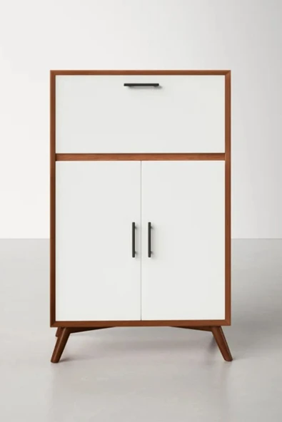 Bydmr Geniş Saklama Alanlı Ahşap Bar Dolabı-Şaraplık-Bardaklık-130Cm - Resim 4