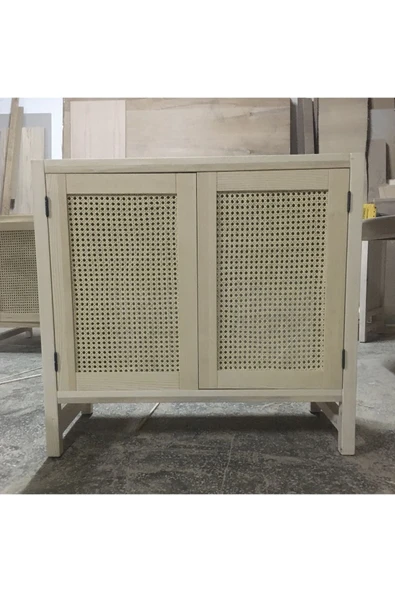 One Design Çok Amaçlı Dolap Ahşap Masif Dolap Kahve Bangosu Kiler Dolabı Oyuncak Dolabı - 2