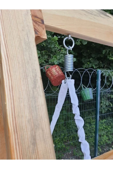 Buğlem Berzbuğ Wooden Kurdale Salıncak 140 Cm Minderli Bahçe Teras Balkon - 7